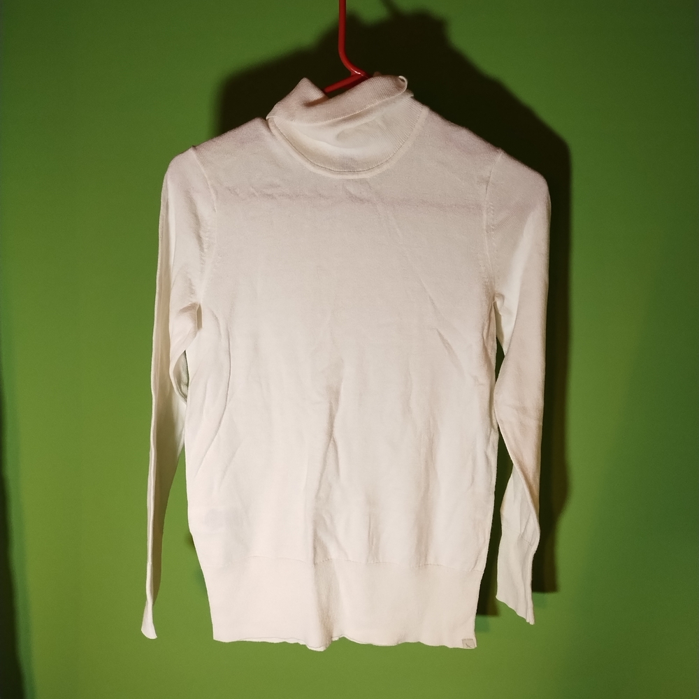 White Turtleneck Sweater